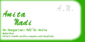 anita madi business card